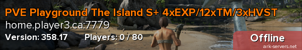 PVE Playground The Island S+ 4xEXP/12xTM/3xHVST