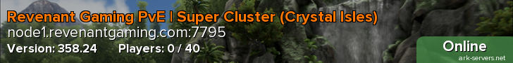 Revenant Gaming PvE | Super Cluster (Crystal Isles)