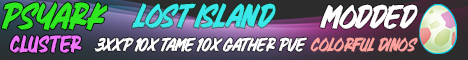 PsyArk - LostIsland 3x XP, 10x Tame, 10x GatherPVE