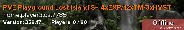 PVE Playground Lost Island S+ 4xEXP/12xTM/3xHVST