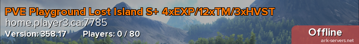 PVE Playground Lost Island S+ 4xEXP/12xTM/3xHVST