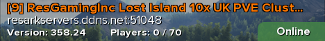 [9] ResGamingInc Lost Island 10x UK PVE Cluster