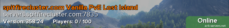 spitfirecluster.com Vanilla PvE Lost Island