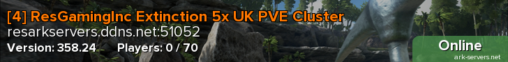 [4] ResGamingInc Extinction 5x UK PVE Cluster