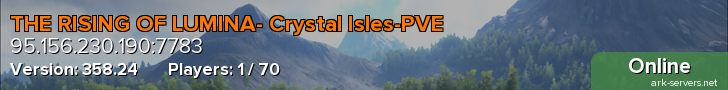 THE RISING OF LUMINA- Crystal Isles-PVE