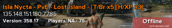Isla Nycta - PvE - Lost Island - [T/Br x5][H/XP x3]