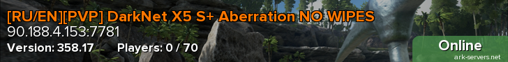 [RU/EN][PVP] DarkNet X5 S+ Aberration NO WIPES