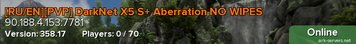 [RU/EN][PVP] DarkNet X5 S+ Aberration NO WIPES