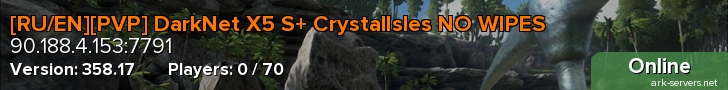 [RU/EN][PVP] DarkNet X5 S+ CrystalIsles NO WIPES