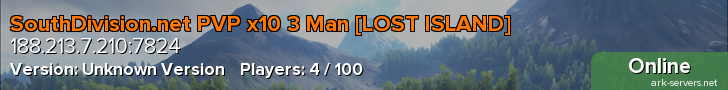 SouthDivision.net PVP x10 3 Man [LOST ISLAND]