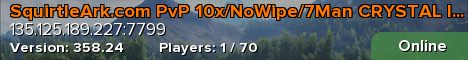 SquirtleArk.com PvP 10x/NoWipe/7Man CRYSTAL ISLES