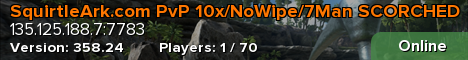 SquirtleArk.com PvP 10x/NoWipe/7Man SCORCHED