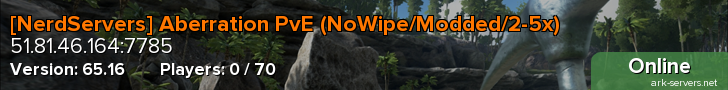 [NerdServers] Aberration PvE (NoWipe/Modded/2-5x)