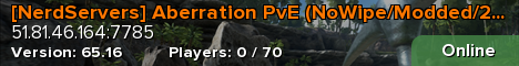 [NerdServers] Aberration PvE (NoWipe/Modded/2-5x)