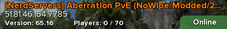[NerdServers] Aberration PvE (NoWipe/Modded/2-5x)