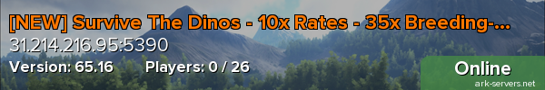 [NEW] Survive The Dinos - 10x Rates - 35x Breeding- Abb