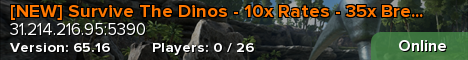 [NEW] Survive The Dinos - 10x Rates - 35x Breeding- Abb