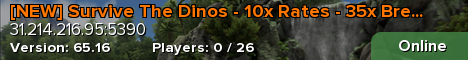 [NEW] Survive The Dinos - 10x Rates - 35x Breeding- Abb