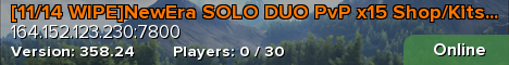 [10/31 WIPE]NewEra SOLO DUO PvP x15 Shop/Kits/ORP TheIsland