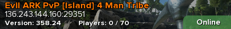 Evil ARK PvP [Island] 4 Man Tribe