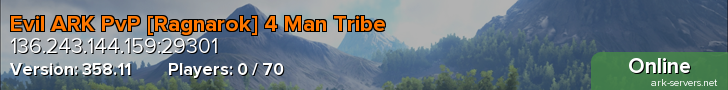 Evil ARK PvP [Ragnarok] 4 Man Tribe
