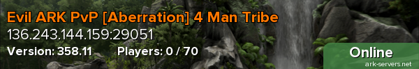 Evil ARK PvP [Aberration] 4 Man Tribe