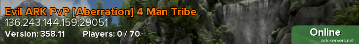 Evil ARK PvP [Aberration] 4 Man Tribe