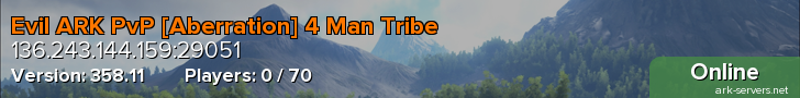 Evil ARK PvP [Aberration] 4 Man Tribe