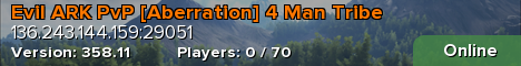 Evil ARK PvP [Aberration] 4 Man Tribe