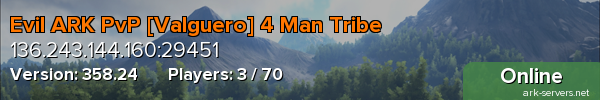 Evil ARK PvP [Valguero] 4 Man Tribe