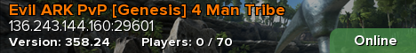 Evil ARK PvP [Genesis] 4 Man Tribe