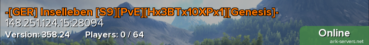 -[GER] Inselleben [S9][PvE][Hx3BTx10XPx1][Genesis]-