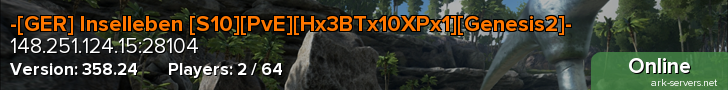 -[GER] Inselleben [S10][PvE][Hx3BTx10XPx1][Genesis2]-
