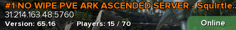 #1 NO WIPE PVE ARK ASCENDED SERVER - SquirtleArk.com [AST]