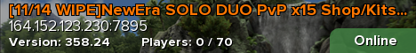 [10/31 WIPE]NewEra SOLO DUO PvP x15 Shop/Kits/ORP Crystal