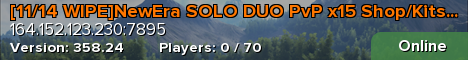 [10/31 WIPE]NewEra SOLO DUO PvP x15 Shop/Kits/ORP Crystal