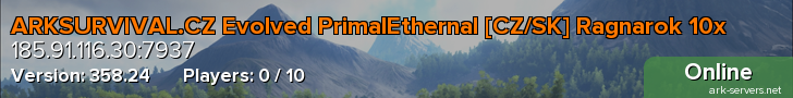 ARKSURVIVAL.CZ Evolved PrimalEthernal [CZ/SK] Ragnarok 10x