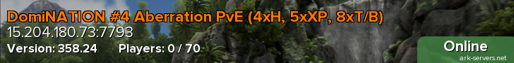 DomiNATION #4 Aberration PvE (4xH, 5xXP, 8xT/B)