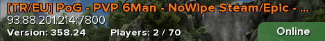 [TR/EU] PoG - PVP 6Man - NoWipe Steam/Epic - Fjordur -