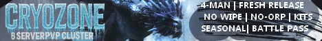 CryoZone:EXT 4-Man 10x / 8-Server PvP Cluster / Shop / Kits