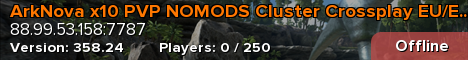 ArkNova x10 PVP NOMODS Cluster Crossplay EU/EN/RU