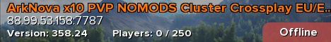 ArkNova x10 PVP NOMODS Cluster Crossplay EU/EN/RU