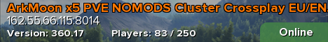 ArkMoon x5 PVE NOMODS Cluster Crossplay EU/EN/RU
