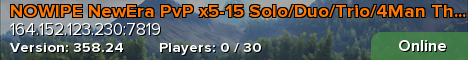 NOWIPE NewEra PvP x5-15 Solo/Duo/Trio/4Man TheCenter