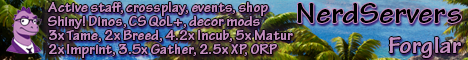 [NerdServers] Forglar PvE (NoWipe/Modded/2-5x)