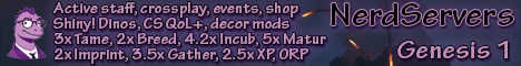 [NerdServers] PvE Genesis 1 (Mod/NoWipe/2-5x)